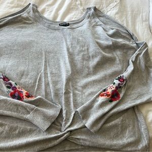 Express cold shoulder sweater